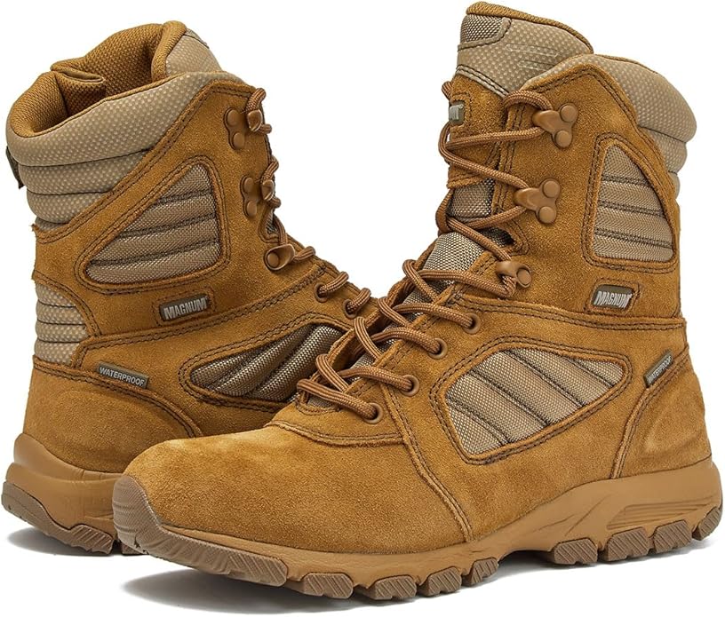 MAG SHIELD Suede Leather 8" Work Boot SZ WP - Magnum Boots - Flyclothing LLC