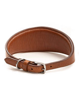 Oval Leather Dog Collar - Tan - Classy Leather Bags - Flyclothing LLC