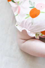 Tangerine Ruffle Cross Back Romper - Mila & Rose ® - Flyclothing LLC