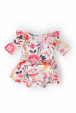 Tangerine Leaves Twirl Flutter Bodysuit - Mila & Rose ®