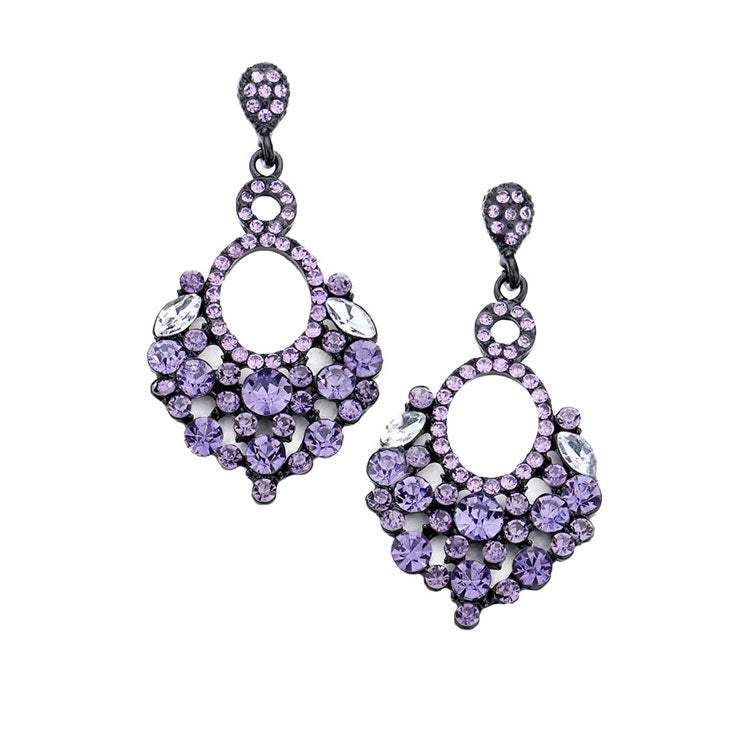 Marquise Crystal Chandelier Statement Evening Earrings - Madeline Love - Flyclothing LLC