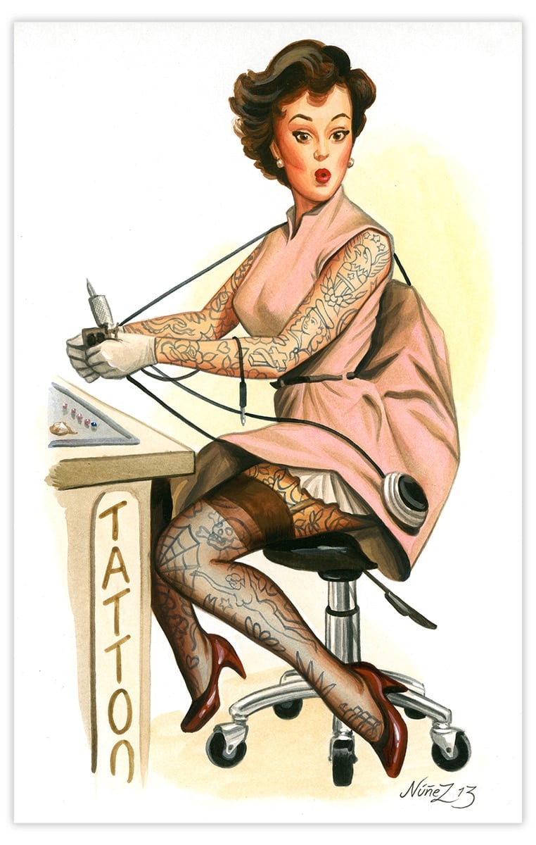 Black Market Art Company Tattoo Betty Print