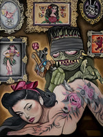 Black Market Art Company Tattoo Monster Print