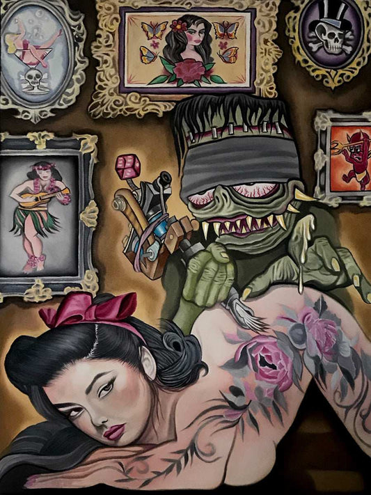 Black Market Art Company Tattoo Monster Print - Black Market Art Company - Flyclothing LLC