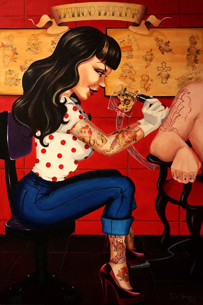 Black Market Art Company Tattoo Parlor Print - Black Market Art Company - Flyclothing LLC