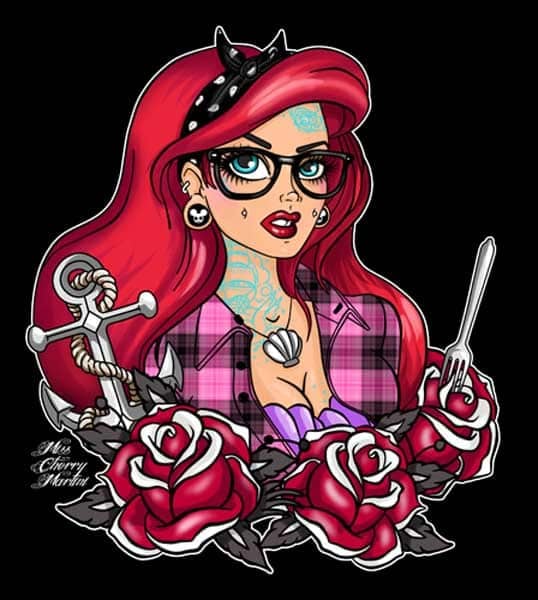 Black Market Art Company Tattooed Ariel Print