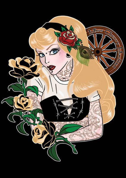 Black Market Art Company Tattooed Aurora Print