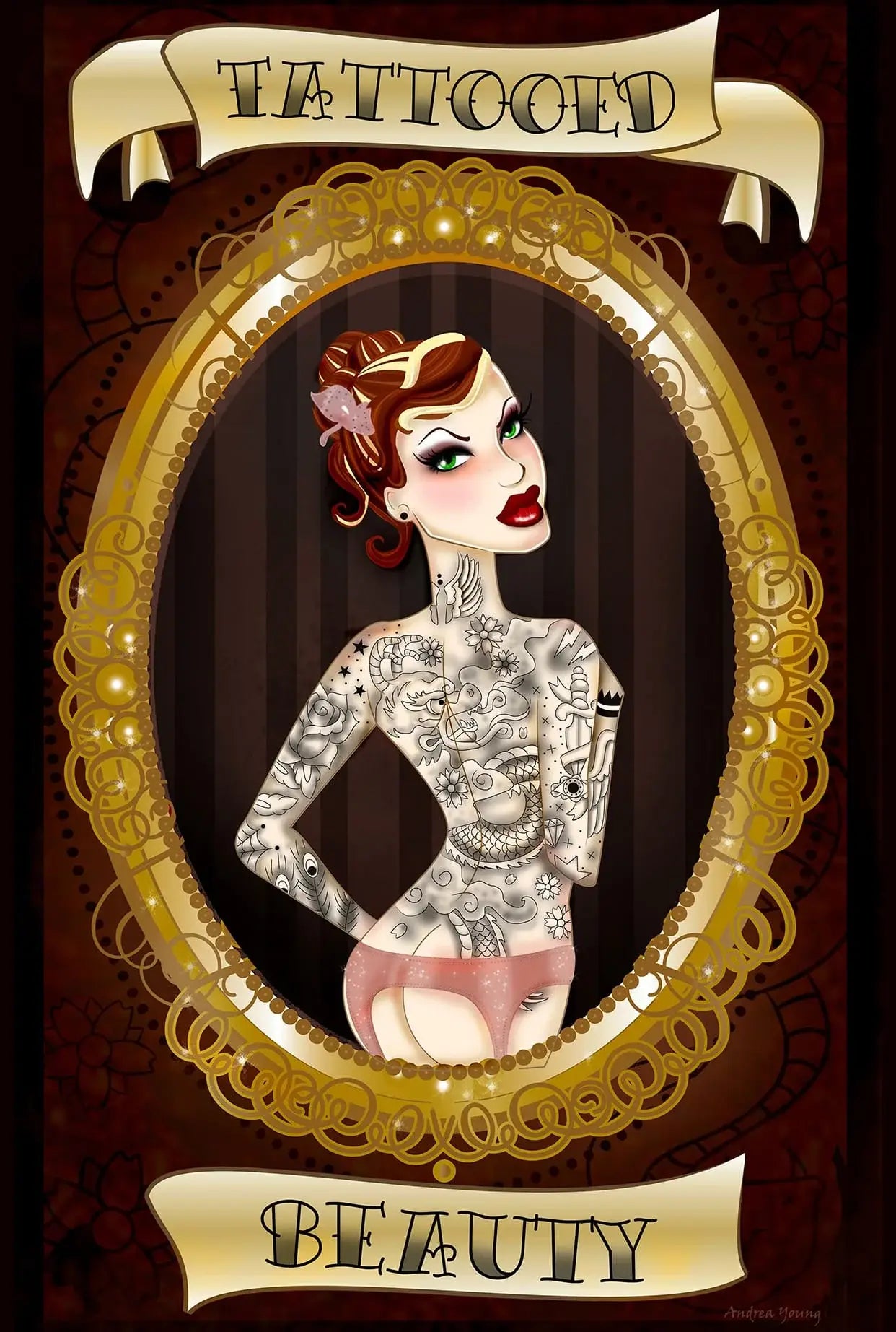 Black Market Art Company Tattooed Beauty Print - Black Market Art Company - Flyclothing LLC