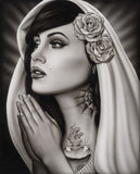 Black Market Art Company Tattooed Mary Print