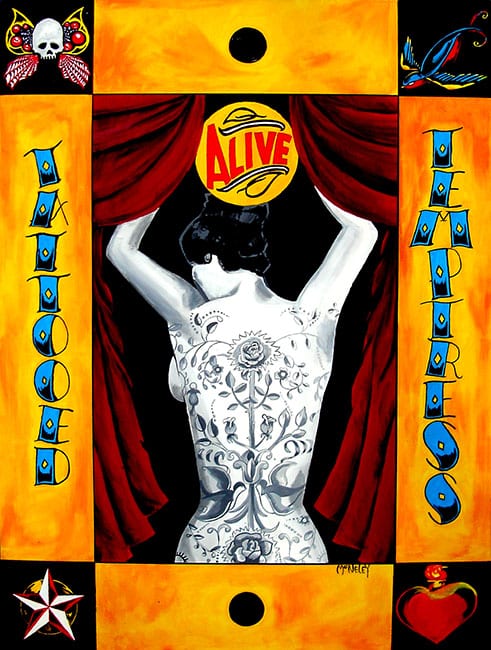 Black Market Art Company Tattooed Temptress Print