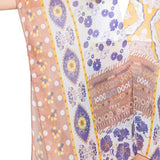 Abstract Paisley Flower Print Kimono Poncho - Madeline Love - Flyclothing LLC