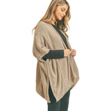 Braided Trim Lined Kimono Poncho Ruana - Madeline Love - Flyclothing LLC
