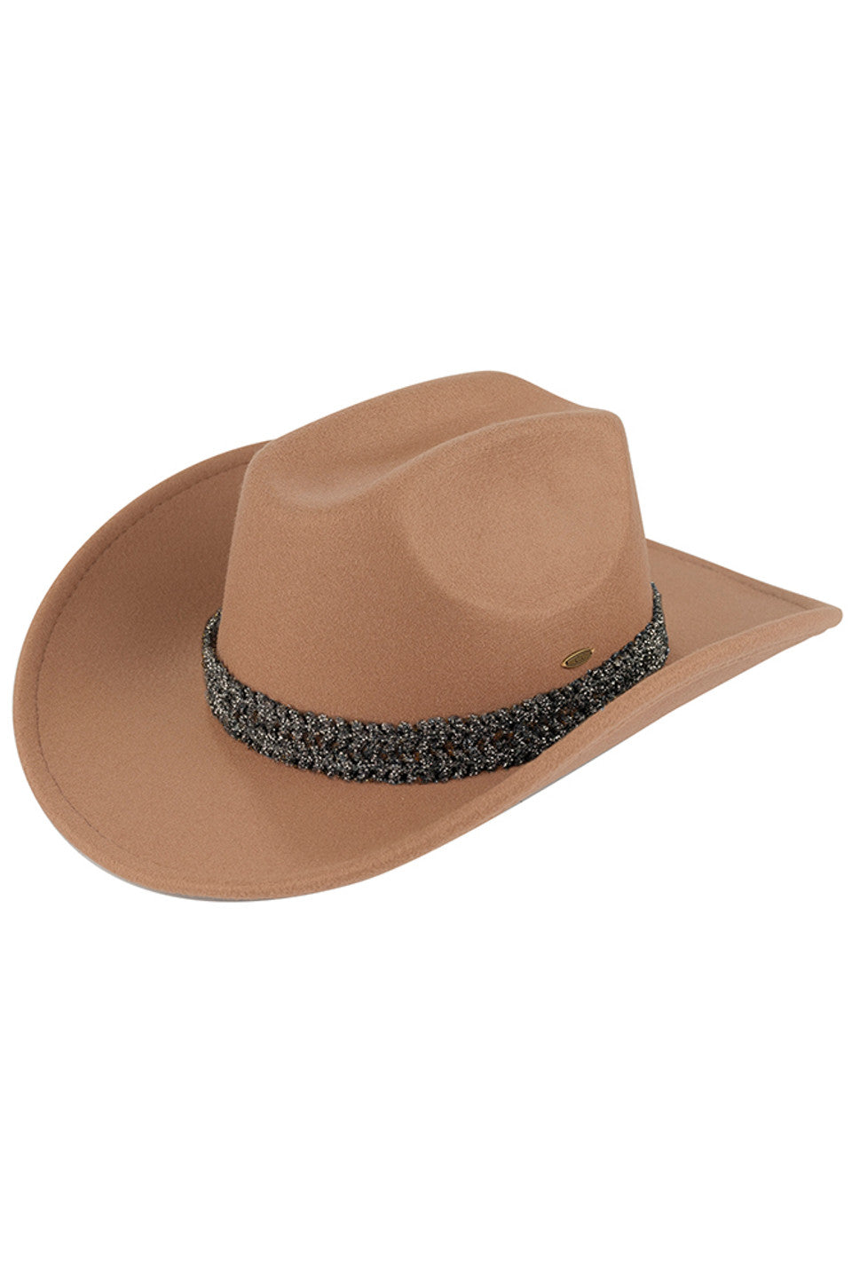 C.C Stone Glitter Band Vegan Cowboy Hat - Madeline Love - Flyclothing LLC