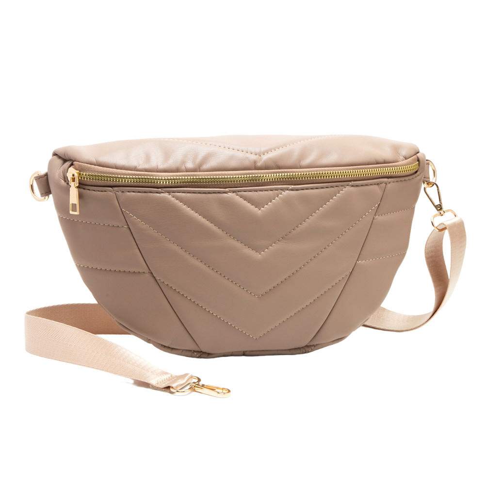 Chevron Patterned Solid Sling Bag - Madeline Love - Flyclothing LLC