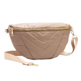Chevron Patterned Solid Sling Bag - Madeline Love - Flyclothing LLC