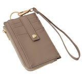 Faux Leather Basket Weave Flat Card Holder Wallet with Wristlet - Madeline Love - Flyclothing LLC