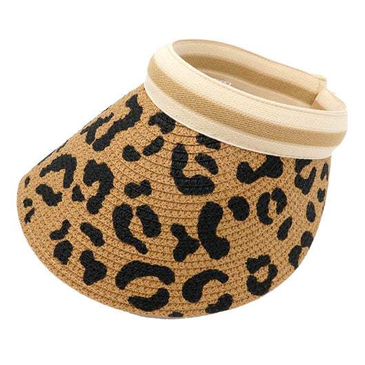 Leopard Patterned Visor Hat - Madeline Love - Flyclothing LLC