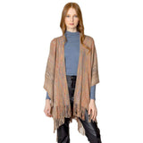 Multi Colored Metallic Knit Ruana - Madeline Love - Flyclothing LLC