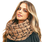 Plaid Check Infinity Scarf - Madeline Love - Flyclothing LLC