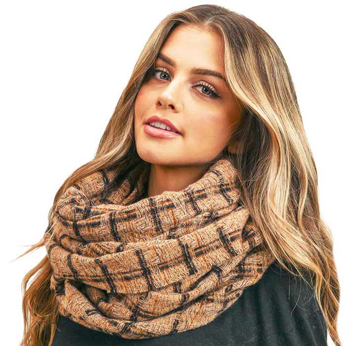 Plaid Check Infinity Scarf - Madeline Love - Flyclothing LLC