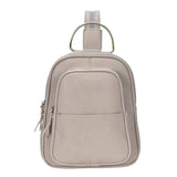 Solid Faux Leather Sling Bag - Madeline Love - Flyclothing LLC