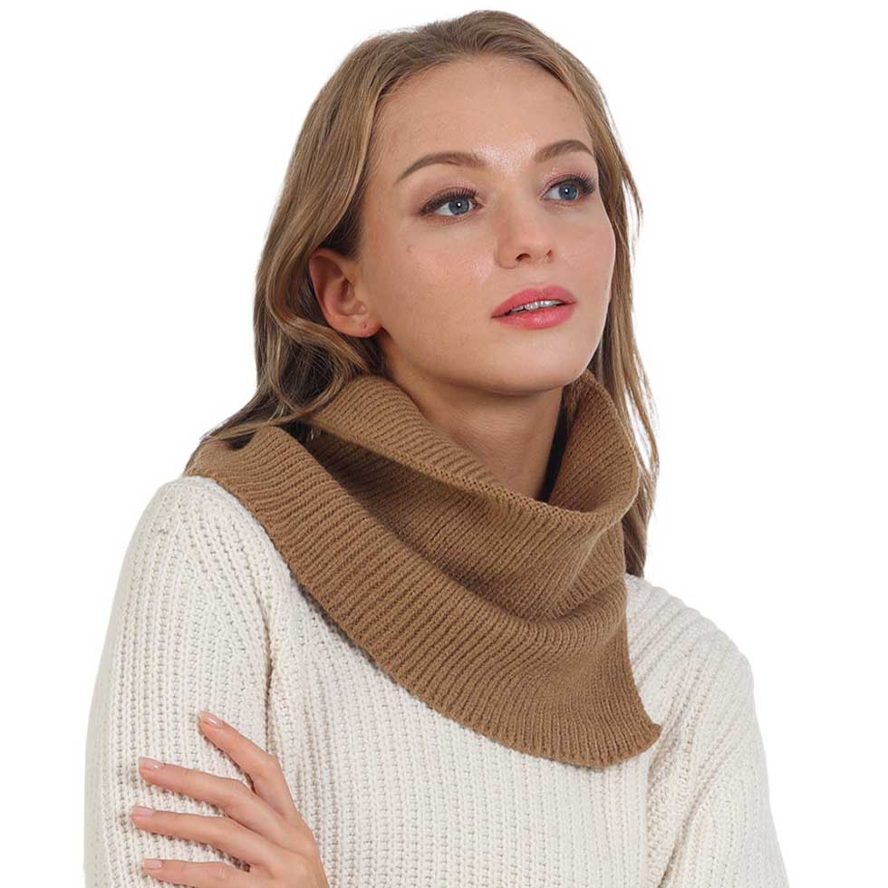 Solid Knit Snood Scarf - Madeline Love - Flyclothing LLC