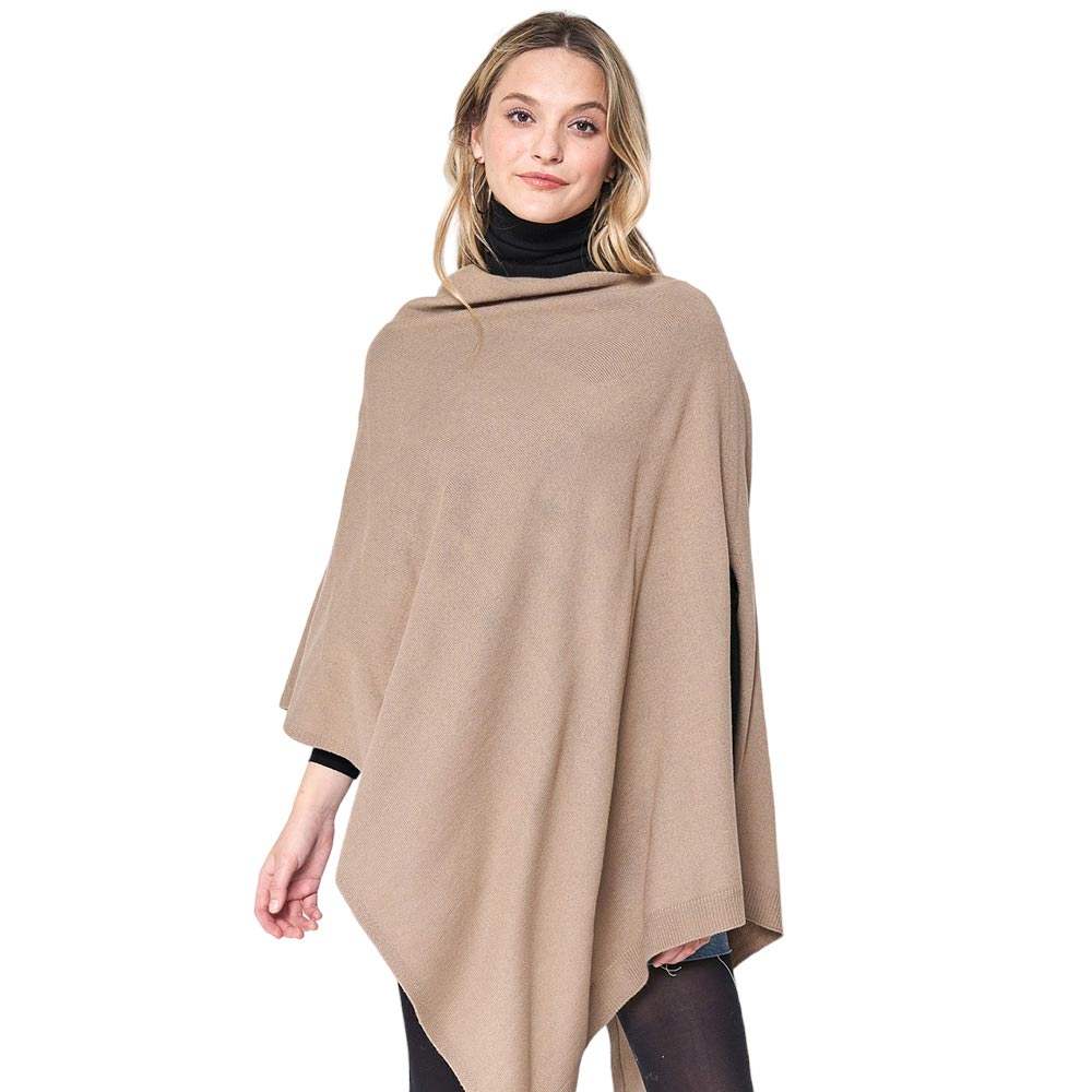 Solid Scarf Poncho - Madeline Love - Flyclothing LLC