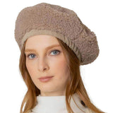 Solid Sherpa Beret Hat - Madeline Love - Flyclothing LLC