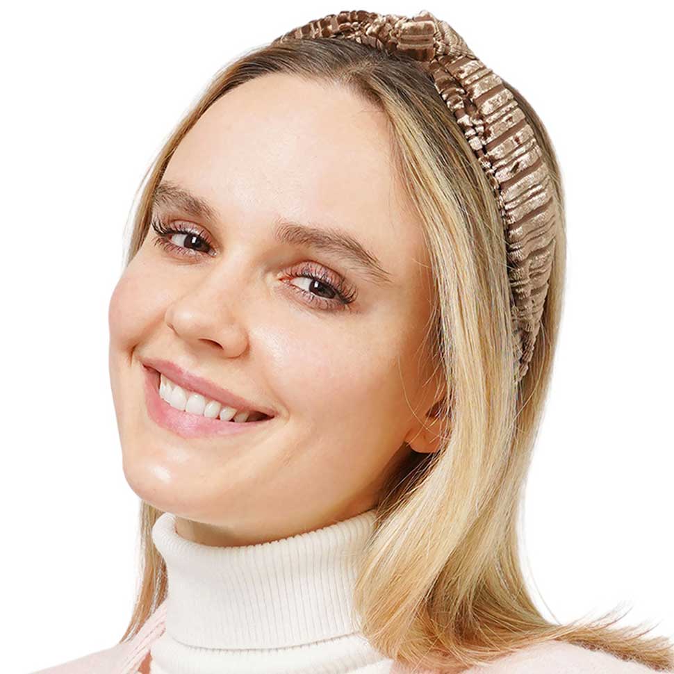 Striped Velvet Knot Burnout Headband - Madeline Love - Flyclothing LLC