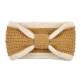Two Tone Knit Bow Earmuff Headband - Madeline Love - Flyclothing LLC