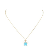 Glittered Heart Pointed Paw Pendant Necklace - Madeline Love - Flyclothing LLC