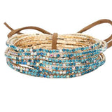 12PCS Ribbon Colorful Rhinestone Layered Stretch Bracelets - Madeline Love - Flyclothing LLC