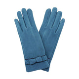 Bow Pointed Faux Suede Smart Touch Gloves - Madeline Love - Flyclothing LLC