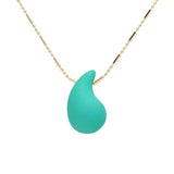 Matte Colored Teardrop Pendant Necklace - Madeline Love - Flyclothing LLC