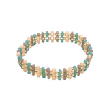 Metal Ball Faceted Beaded Stretch Bracelet - Madeline Love - Flyclothing LLC