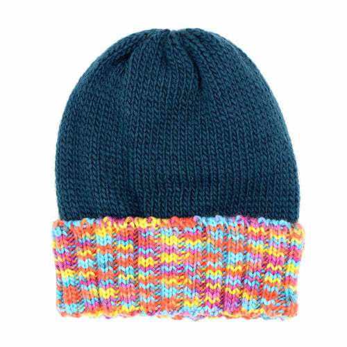 Multi Color Band Fleece Beanie Hats - Madeline Love - Flyclothing LLC