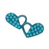 Pave Heart Stud Earrings - Madeline Love - Flyclothing LLC