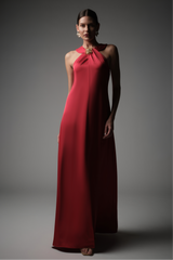Maci Satin Halter Gown - JS Collections - Flyclothing LLC