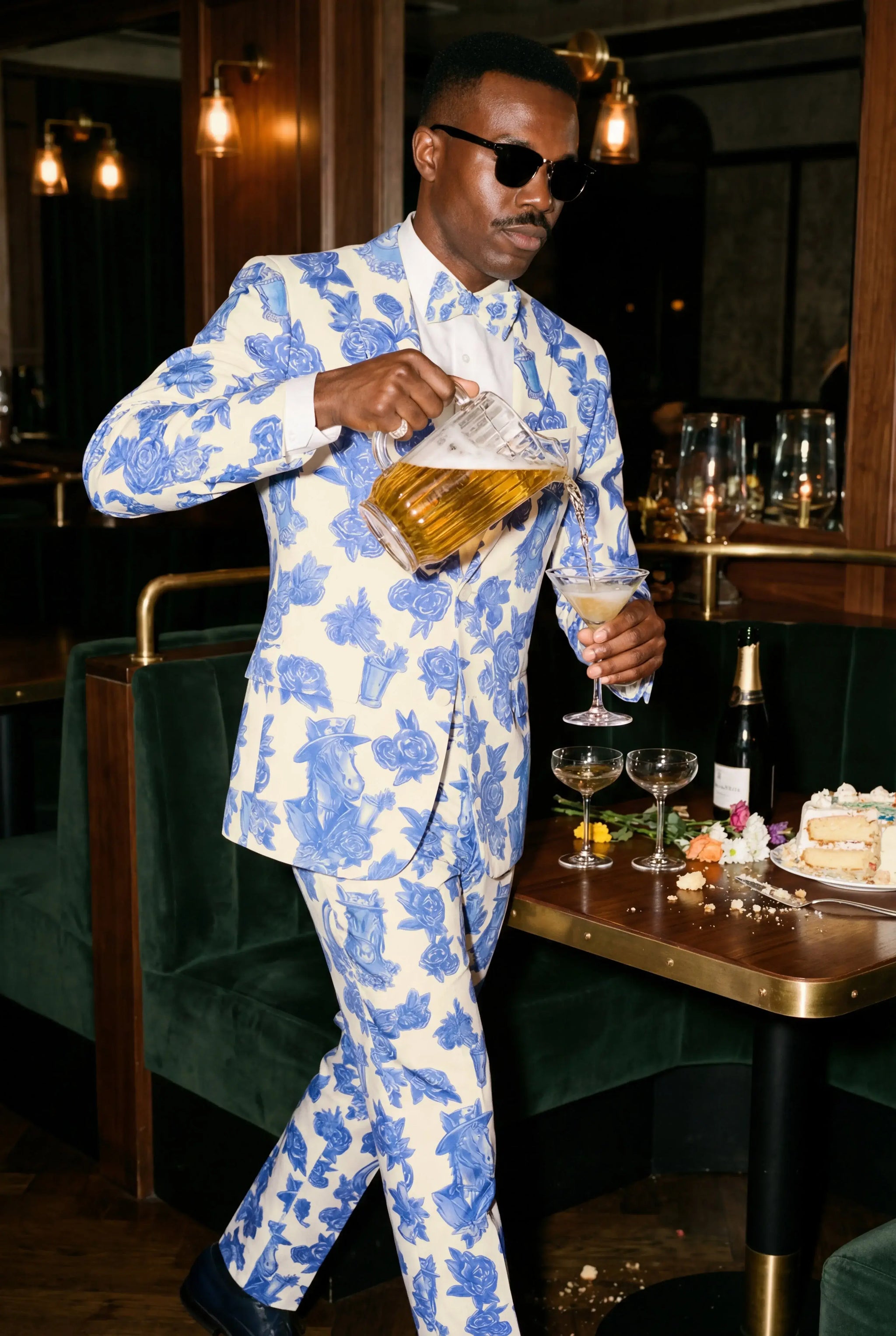 The Thoroughbred | Blue Spring Toile Suit - Shinesty - Flyclothing LLC