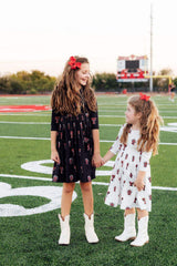Texas Tech Black Raider Red 3/4 Sleeve Pocket Twirl Dress - Mila & Rose ® - Flyclothing LLC
