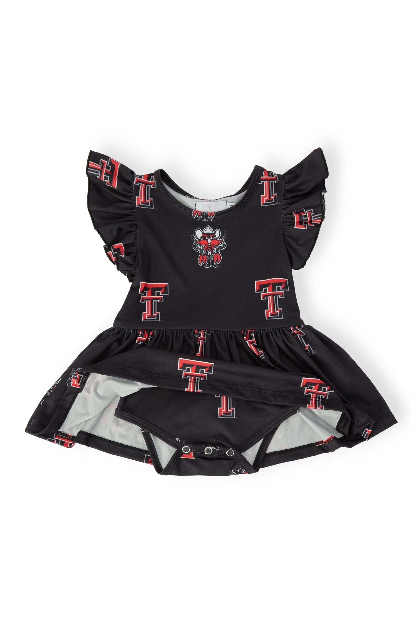 Texas Tech Black Raider Red Flutter Twirl Bodysuit - Mila & Rose ® - Flyclothing LLC