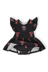 Texas Tech Black Raider Red Flutter Twirl Bodysuit - Mila & Rose ® - Flyclothing LLC