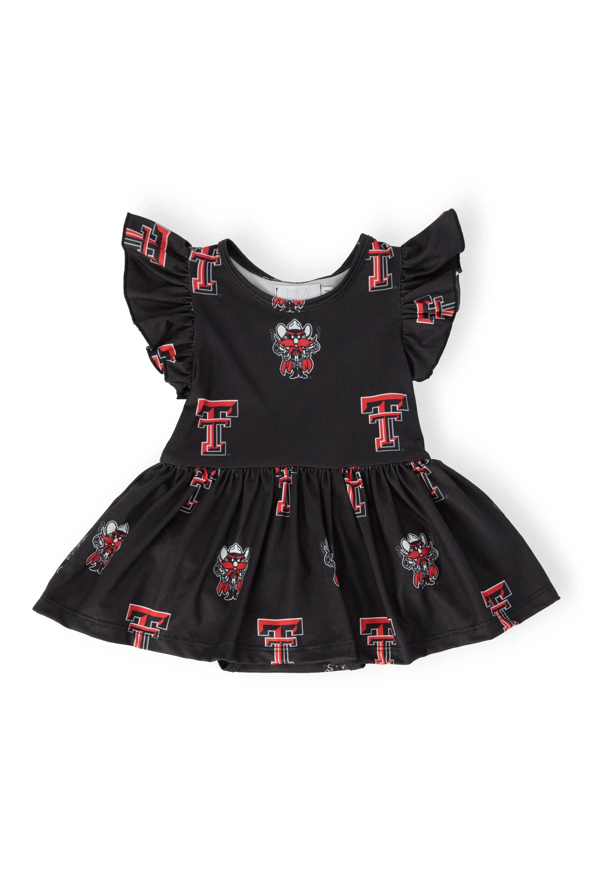 Texas Tech Black Raider Red Flutter Twirl Bodysuit - Mila & Rose ® - Flyclothing LLC