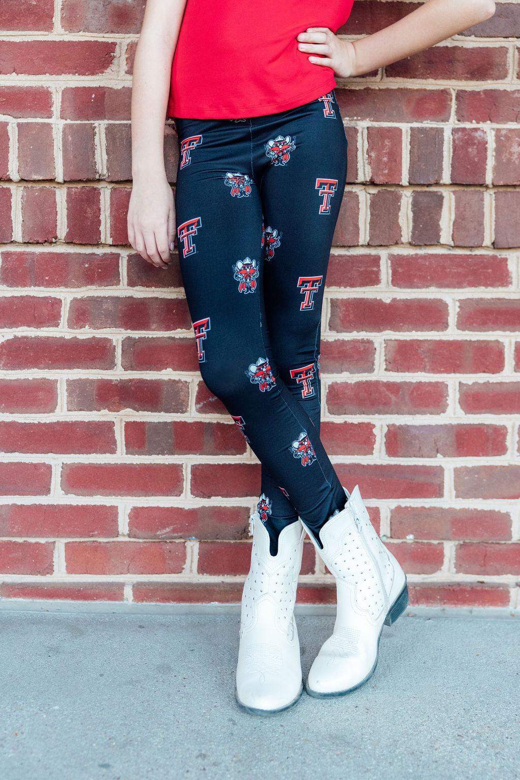 Texas Tech Black Raider Red Leggings - Mila & Rose ® - Flyclothing LLC