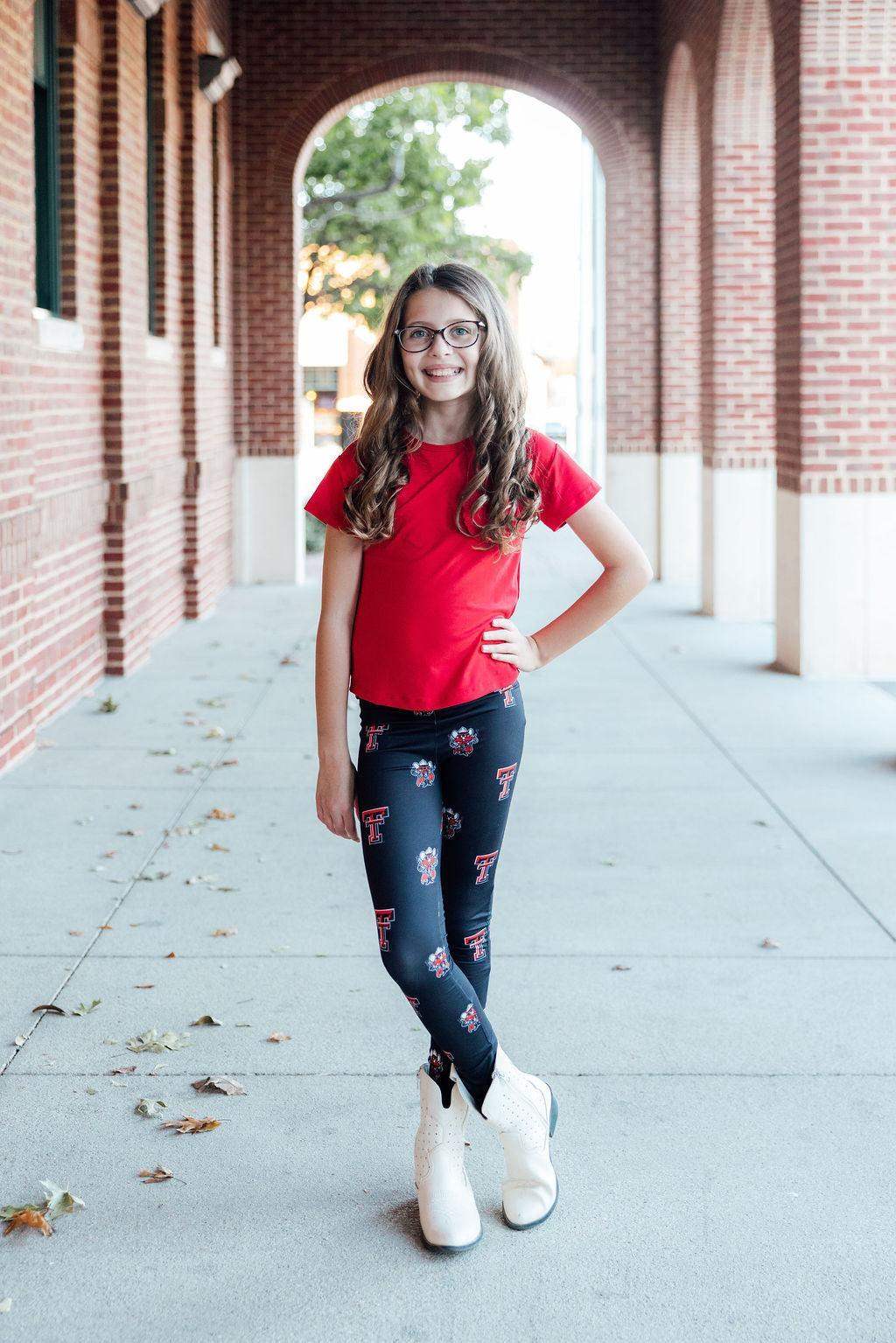 Texas Tech Black Raider Red Leggings - Mila & Rose ® - Flyclothing LLC