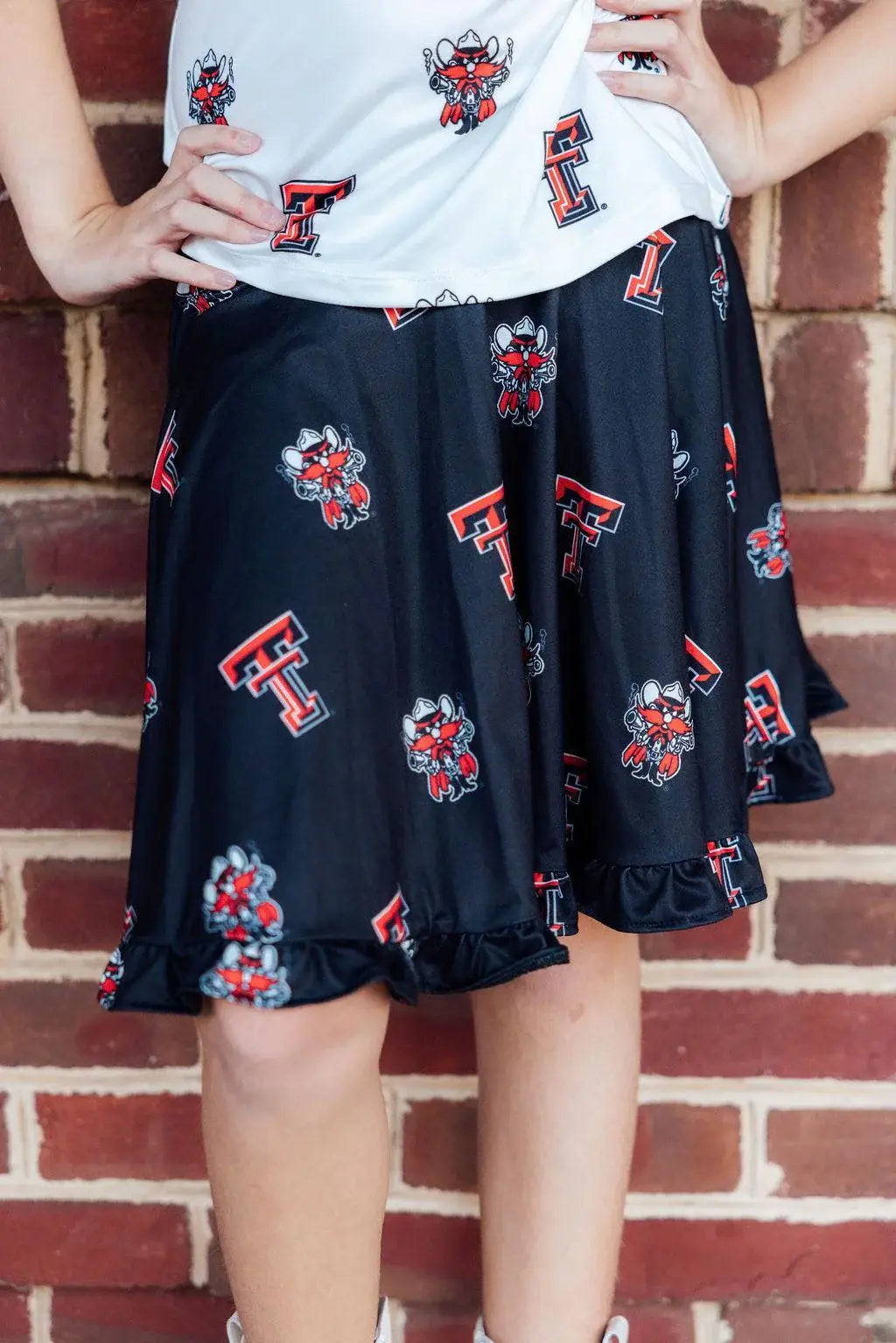 Texas Tech Black Raider Red Twirl Skort - Mila & Rose ® - Flyclothing LLC