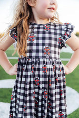 Texas Tech Plaid Raider Red Flutter Twirl Dress - Mila & Rose ® - Flyclothing LLC