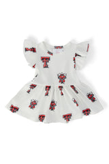 Texas Tech White Raider Red Flutter Twirl Bodysuit - Mila & Rose ® - Flyclothing LLC