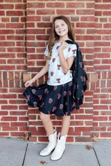 Texas Tech White Raider Red Ruffle Pocket Tee - Mila & Rose ® - Flyclothing LLC