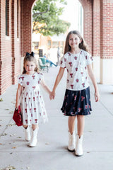 Texas Tech White Raider Red Ruffle Pocket Tee - Mila & Rose ® - Flyclothing LLC